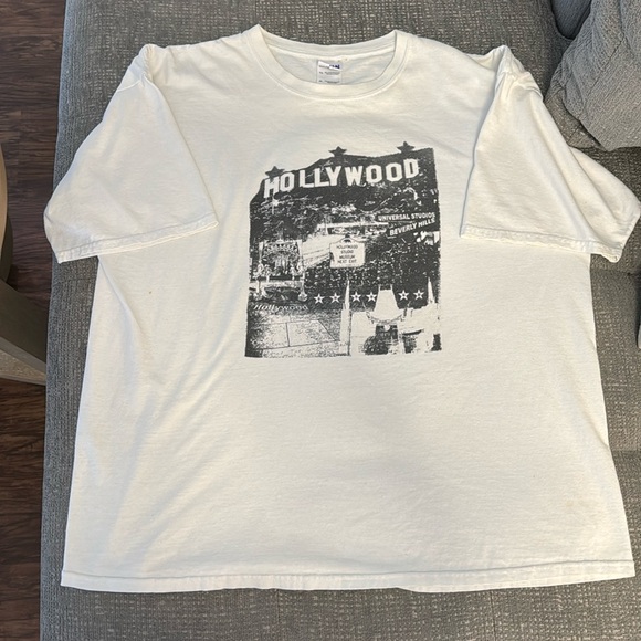 VINTAGE LATE 90’s EARLY 00’s HOLLYWOOD TEE XL - Picture 2 of 4